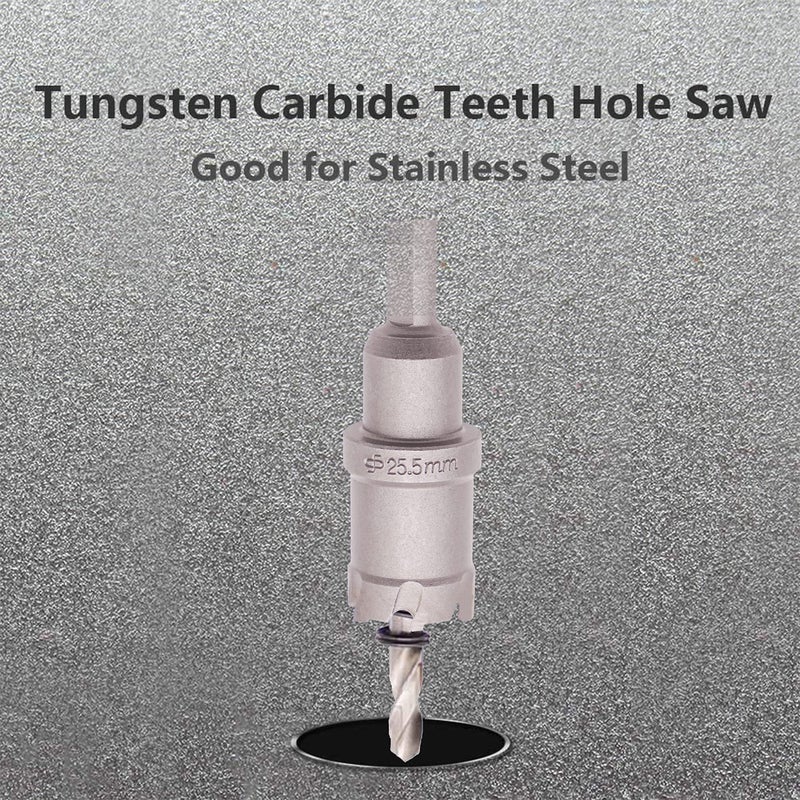 LU&MN Tungsten Carbide Teeth Hole Saw (Hole Cutter) LU&MN Heavy Duty for Stainless Steel, 1'', 25.5mm - Image 4